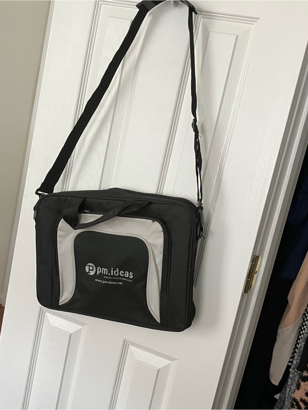 Black Gray Colorblock Laptop Bag